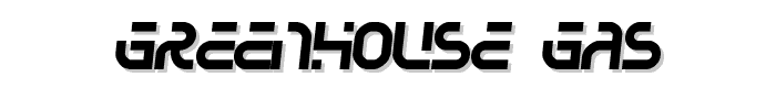 Greenhouse gas font